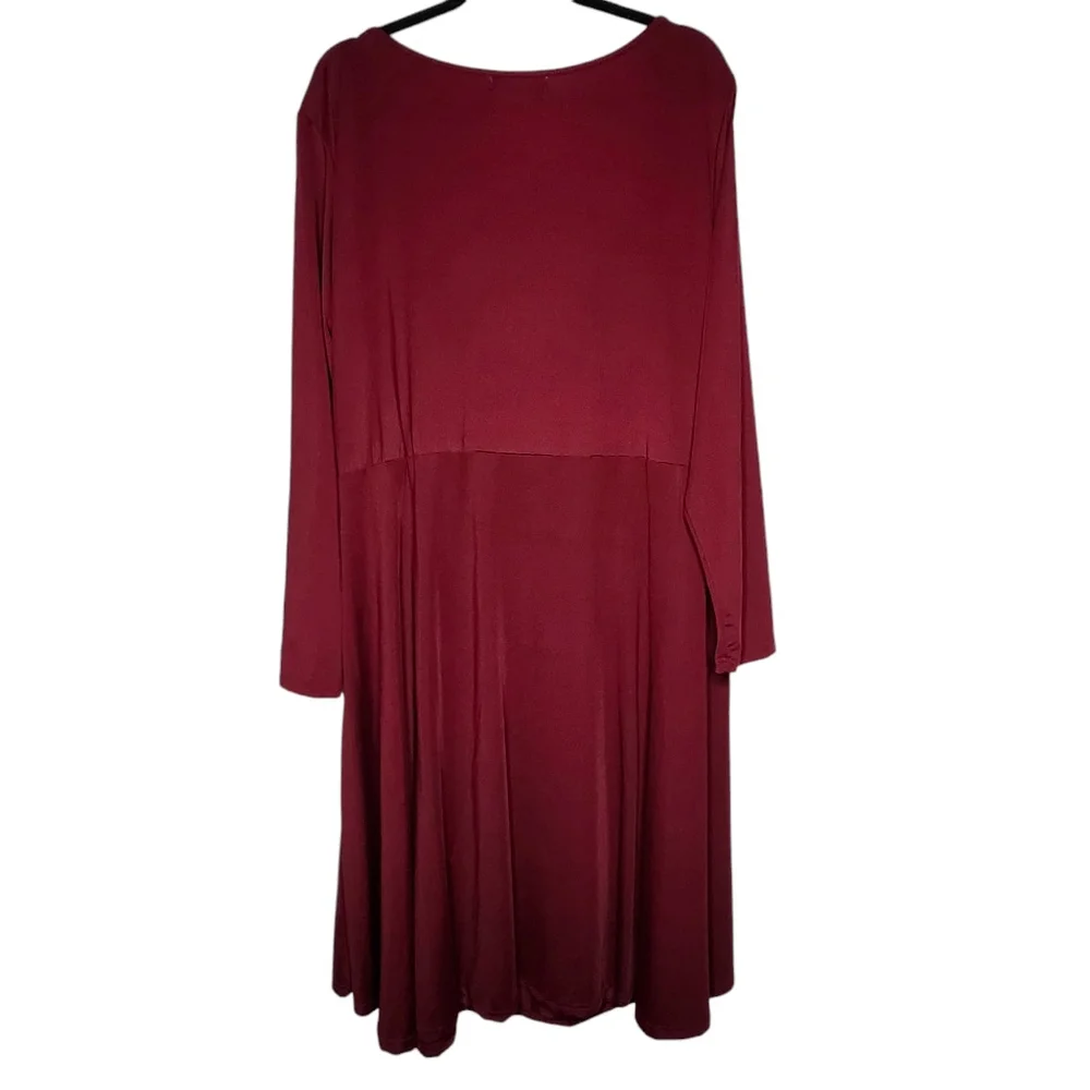 Women's Rosegal Plus Size Stretchy Cocktail Dress Burgundy Red Sz 4X / 22W - Picture 3 of 5